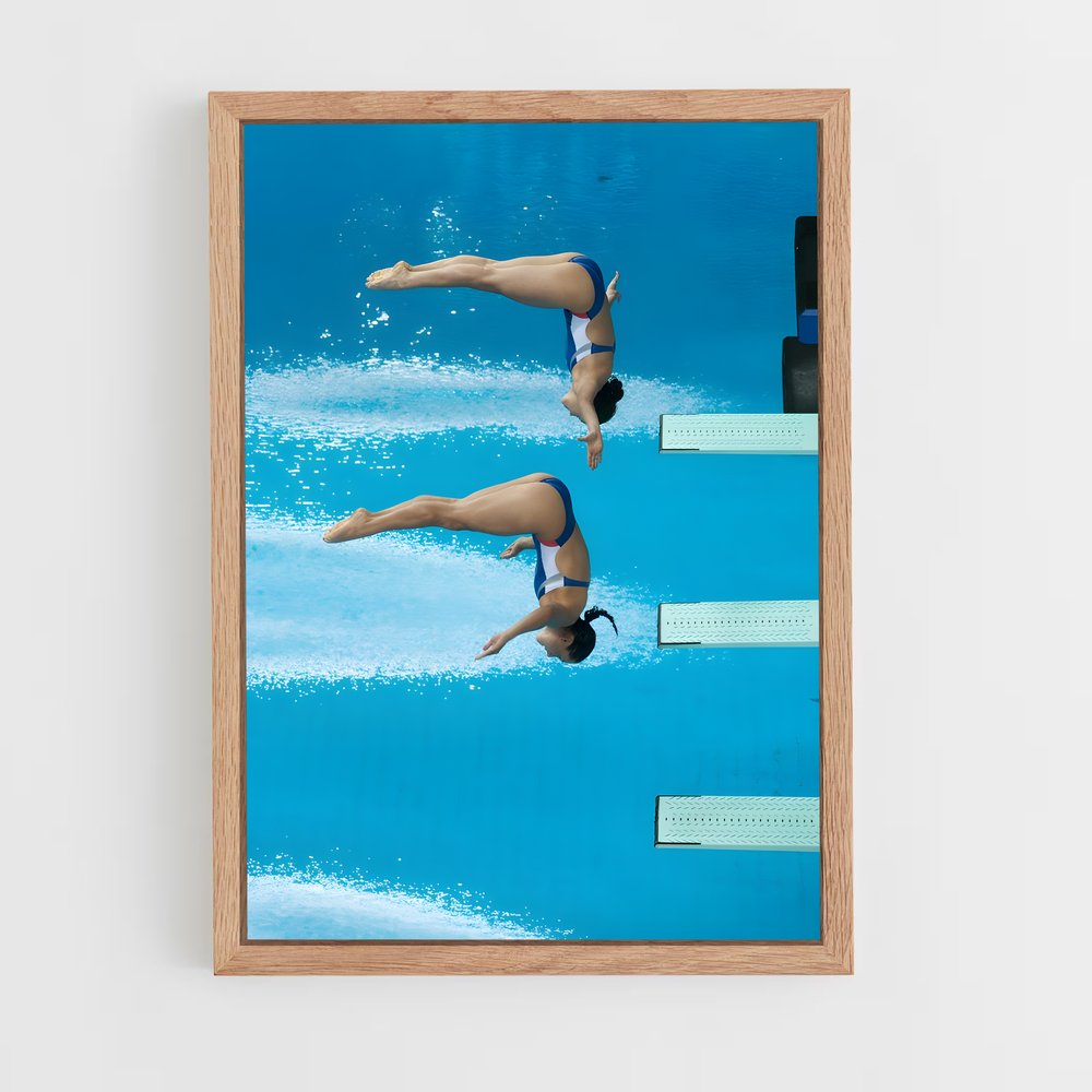Poster Diving world – affiche Plongeon depuis une plateforme (vue 4)
